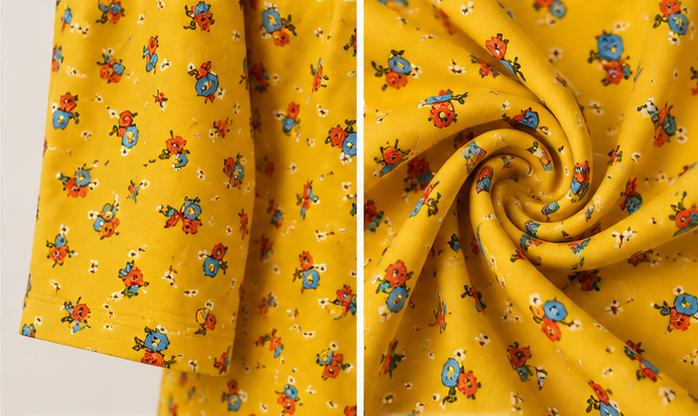 Fabric Detail of Sunflower Bloom Floral Top Fabric Detail of Sunflower Bloom Floral Top