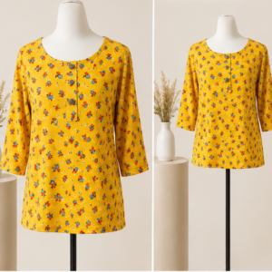 Home Sunflower Bloom Floral Top Front View